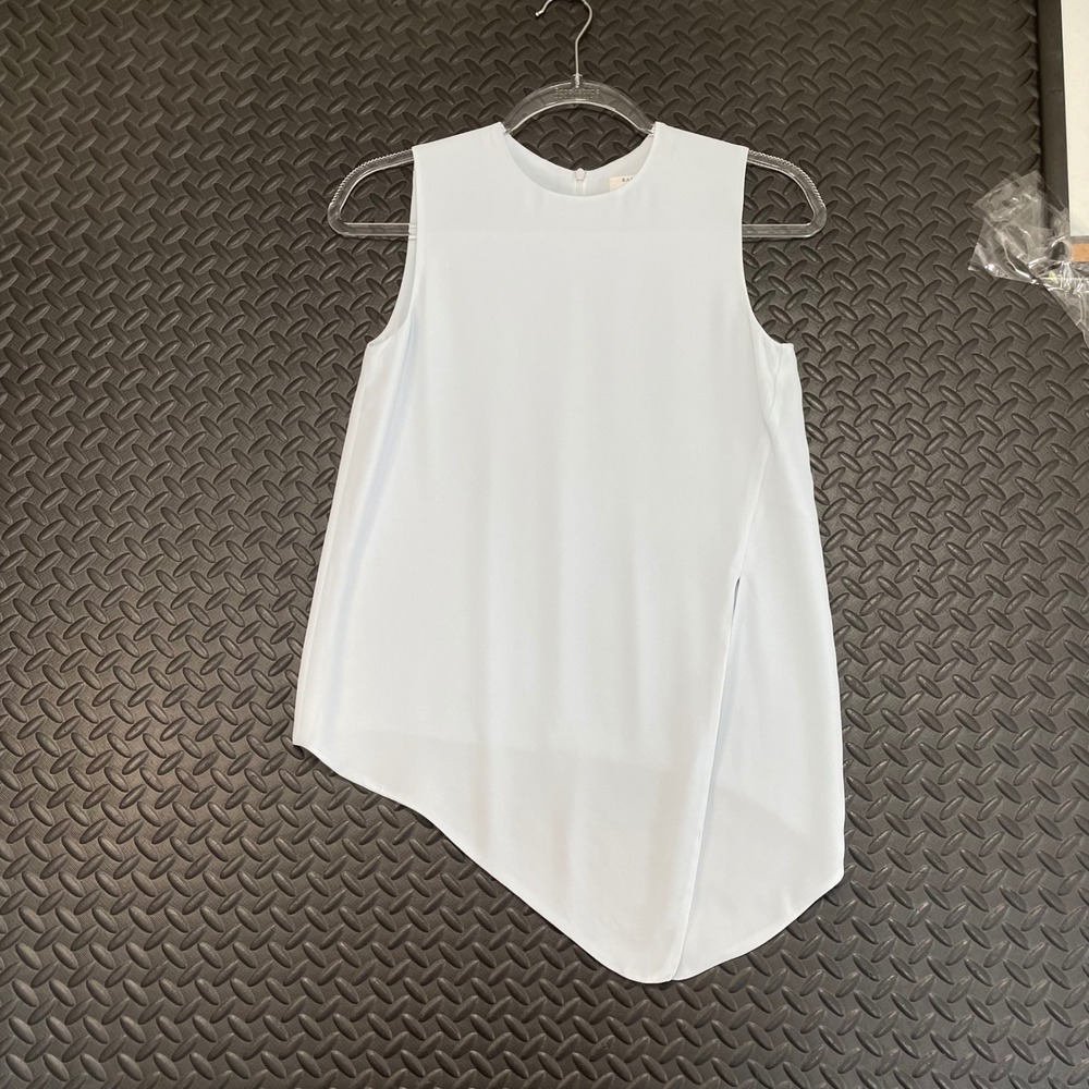 Sleeveless Asymmetric White Top